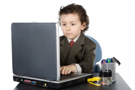 Child on a laptop
