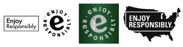 Enjoy drink responsibly campaign logos